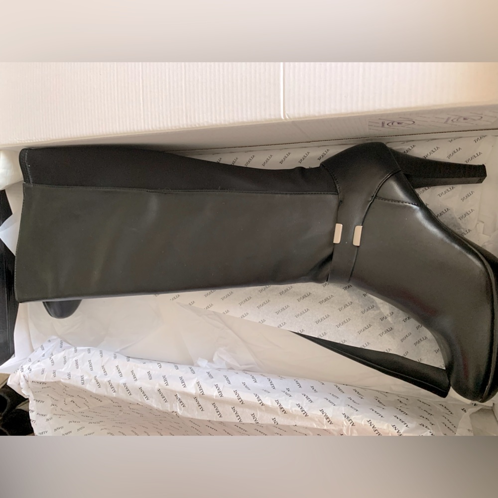 Black knee high boots